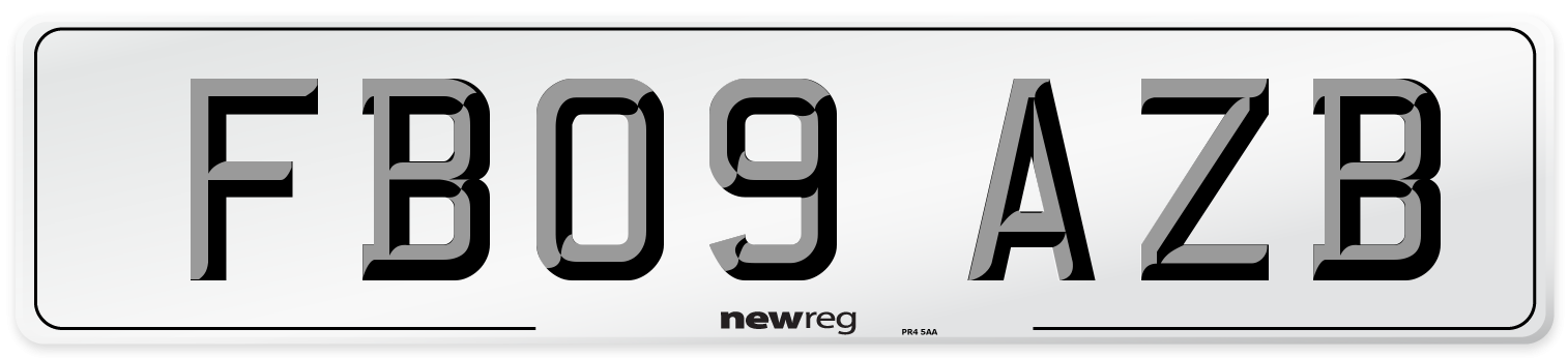 FB09 AZB Number Plate from New Reg